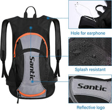 Cargar imagen en el visor de la galería, Santic® Mochila Ciclismo Running Senderismo c/ Malla para Casco | Negro / Verde
