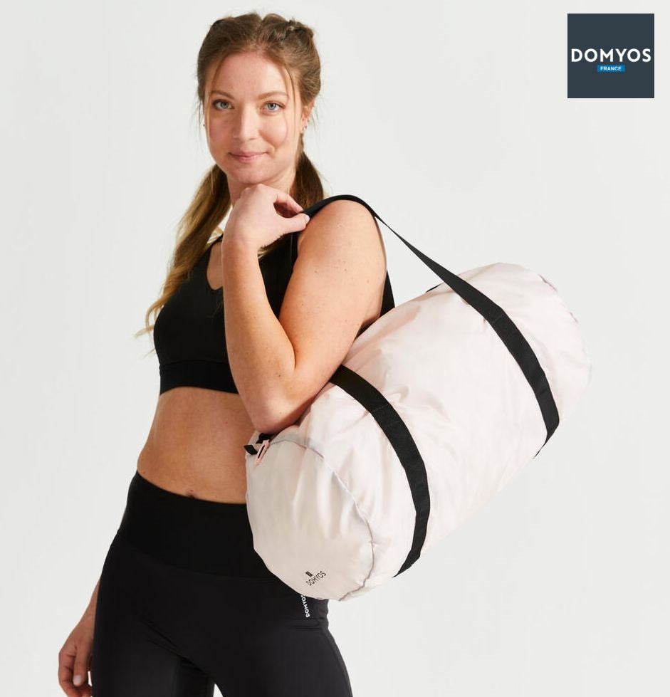 Domyos® France Maletín Bolso Fitness Deportivo Plegable 30 Litros | Rosa agua