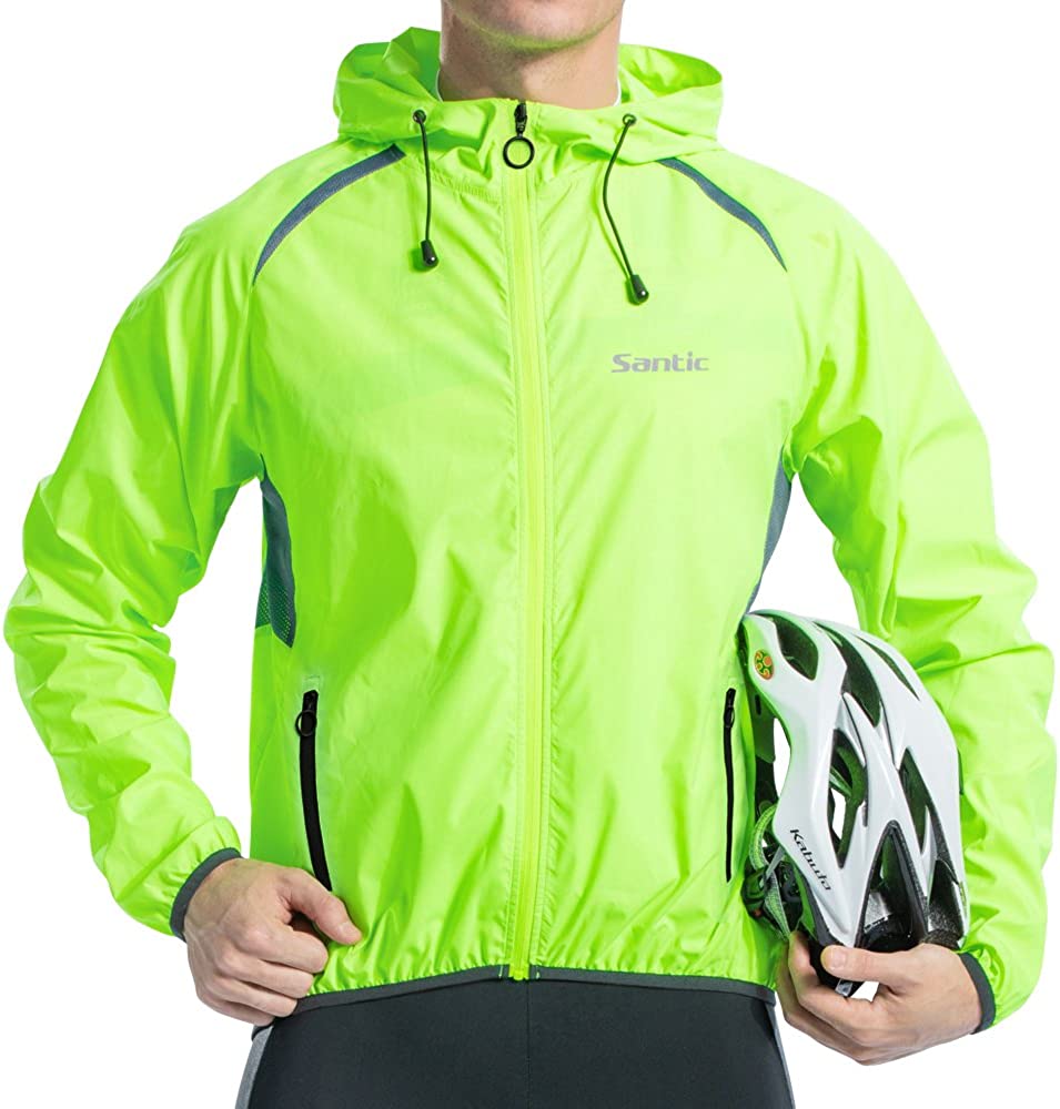 Santic® Casaca Cortaviento Capucha Ciclismo UPF 50+ | M