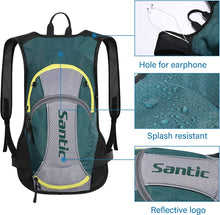 Cargar imagen en el visor de la galería, Santic® Mochila Ciclismo Running Senderismo c/ Malla para Casco | Negro / Verde
