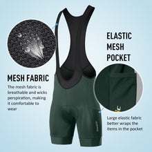 Cargar imagen en el visor de la galería, Santic® Bib Shorts Culotte K137 3-4h Ciclismo MTB | Verde-Negro | XS-S-M
