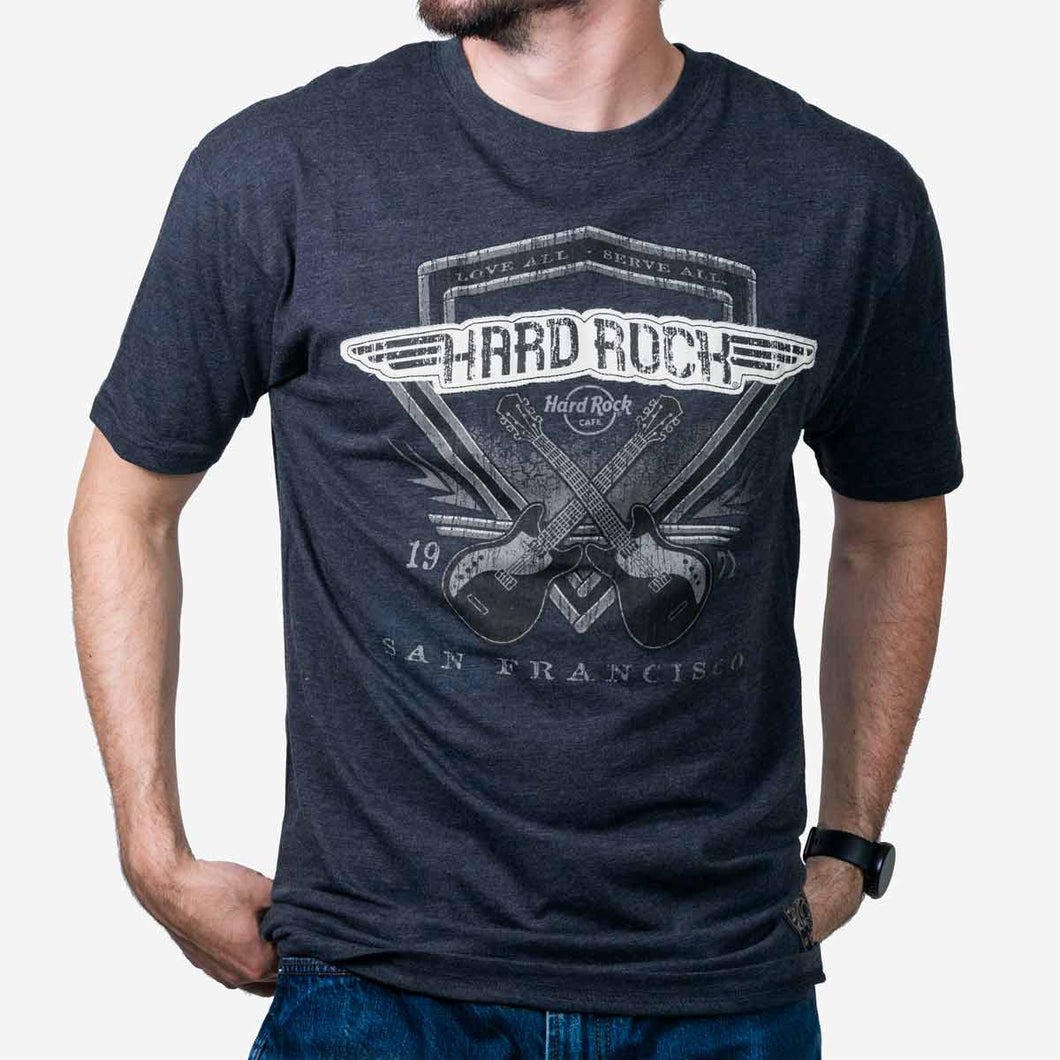 Hard Rock Cafe® Original Camiseta Polo Guitarras Cruzadas | Tallas: M-L