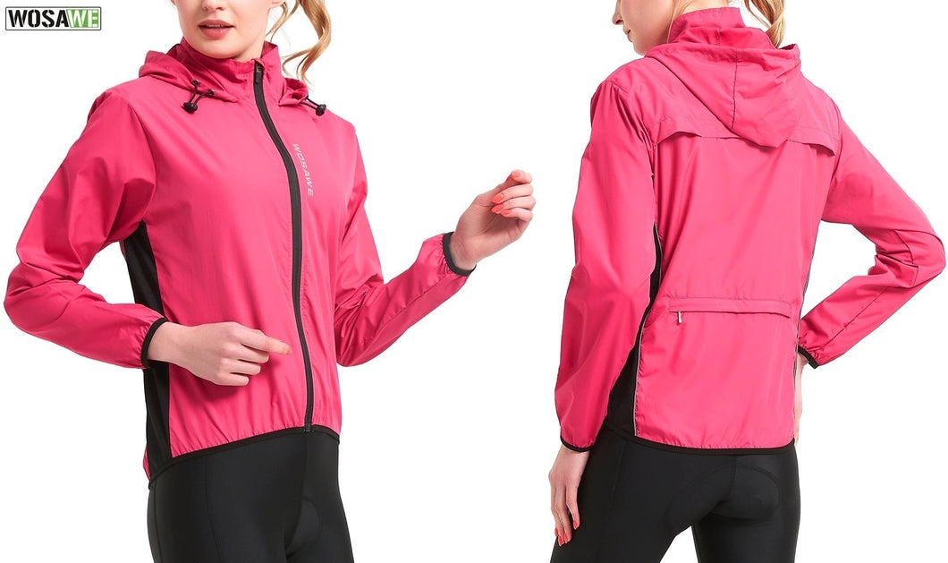 Wosawe® Casaca Cortaviento Mujer Ciclismo | S-M-L-XL