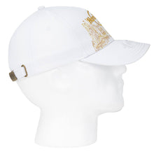 Cargar imagen en el visor de la galería, Hard Rock Cafe® Gorra Modelo Gold Skyline Deluxe Blanco / Barcelona-Roma-Londres-Munich-Las Vegas-Los Angeles-San Francisco
