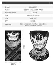 Cargar imagen en el visor de la galería, Rockbros® Bandana Deportiva Protección UV Ciclismo Moto Skull
