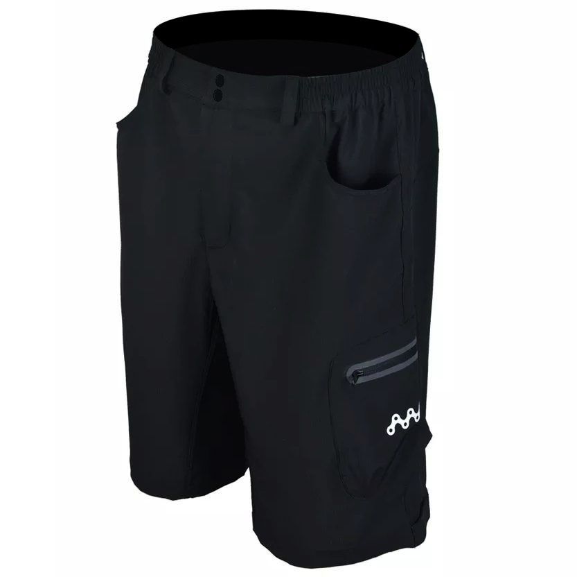 Pantalón Corto Short Ciclismo Suelto MTB Enduro Con Elástico BLACK | S-L-XL