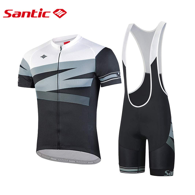 Santic® CONJUNTO Set de Ciclismo MTB Jersey + Bib Shorts 4D | 2XS