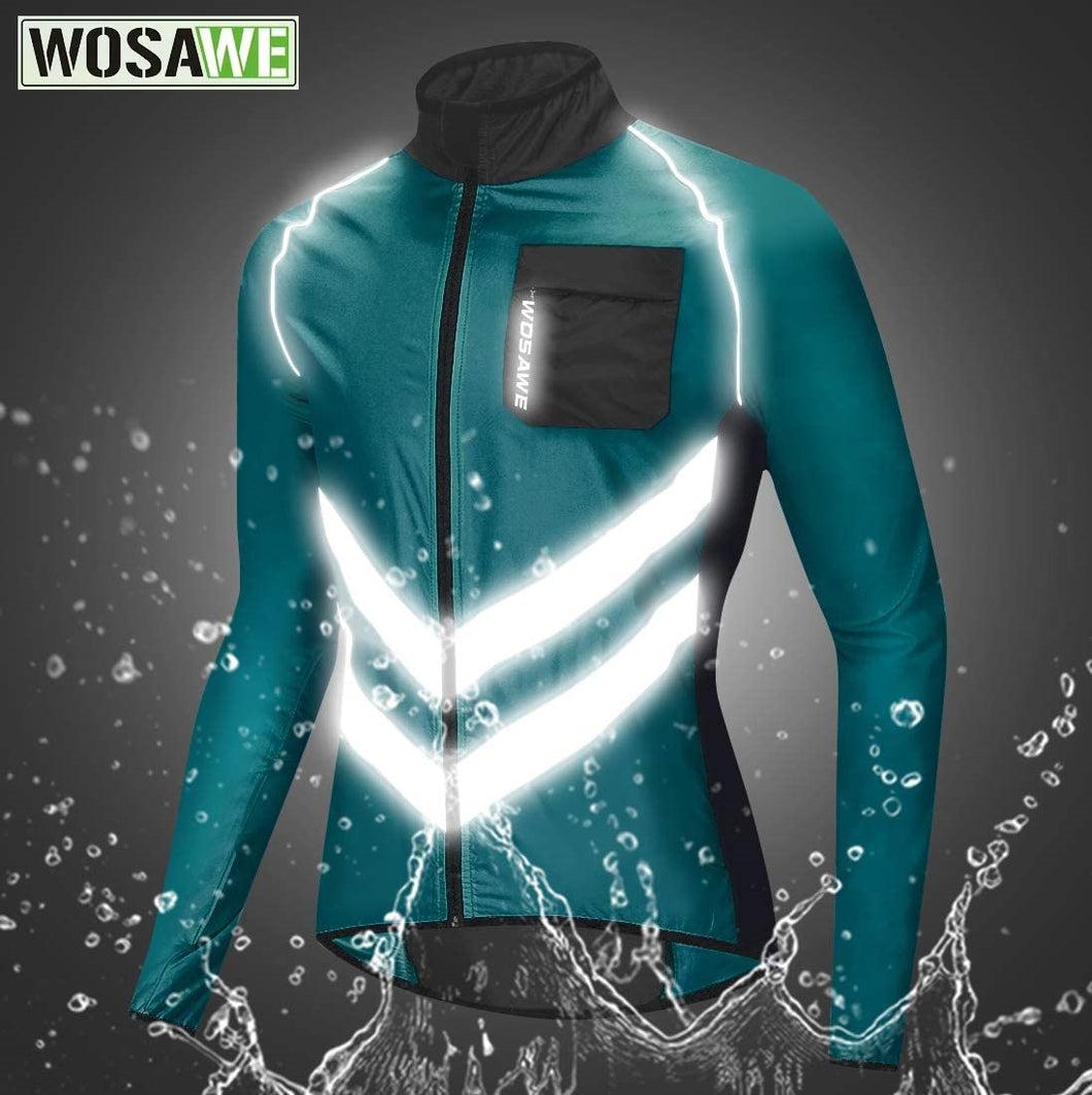 SUPER PRECIO! 🔥 Wosawe® Casaca Cortaviento Reflectante Ciclismo | M-L-XL-XXL