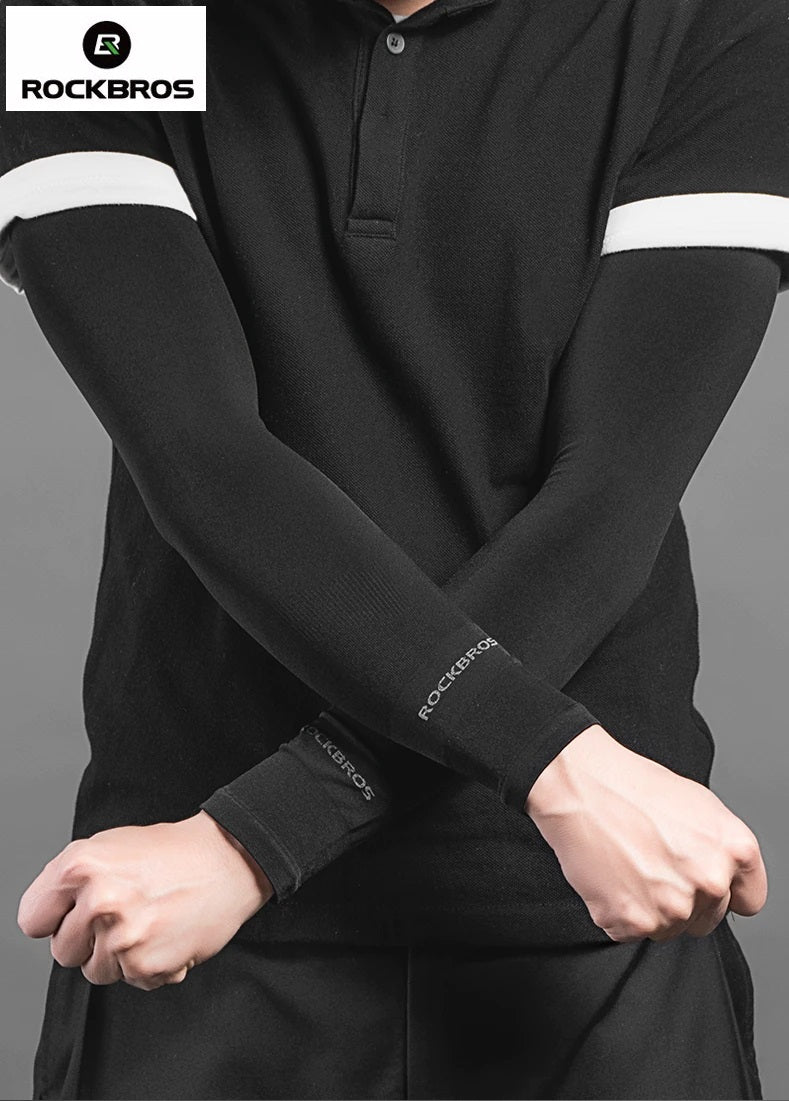 Rockbros® Par de Mangas Standard Ciclismo Deportivas | Negro