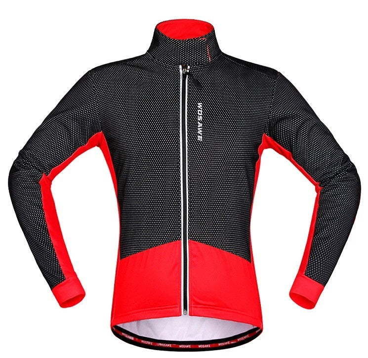 Wosawe® Casaca Fit Térmica Ciclismo con Forro Polar | L-XL